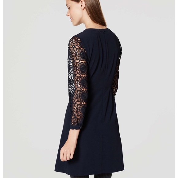Loft | Lace Sleeve Dress - Picture 1 of 4